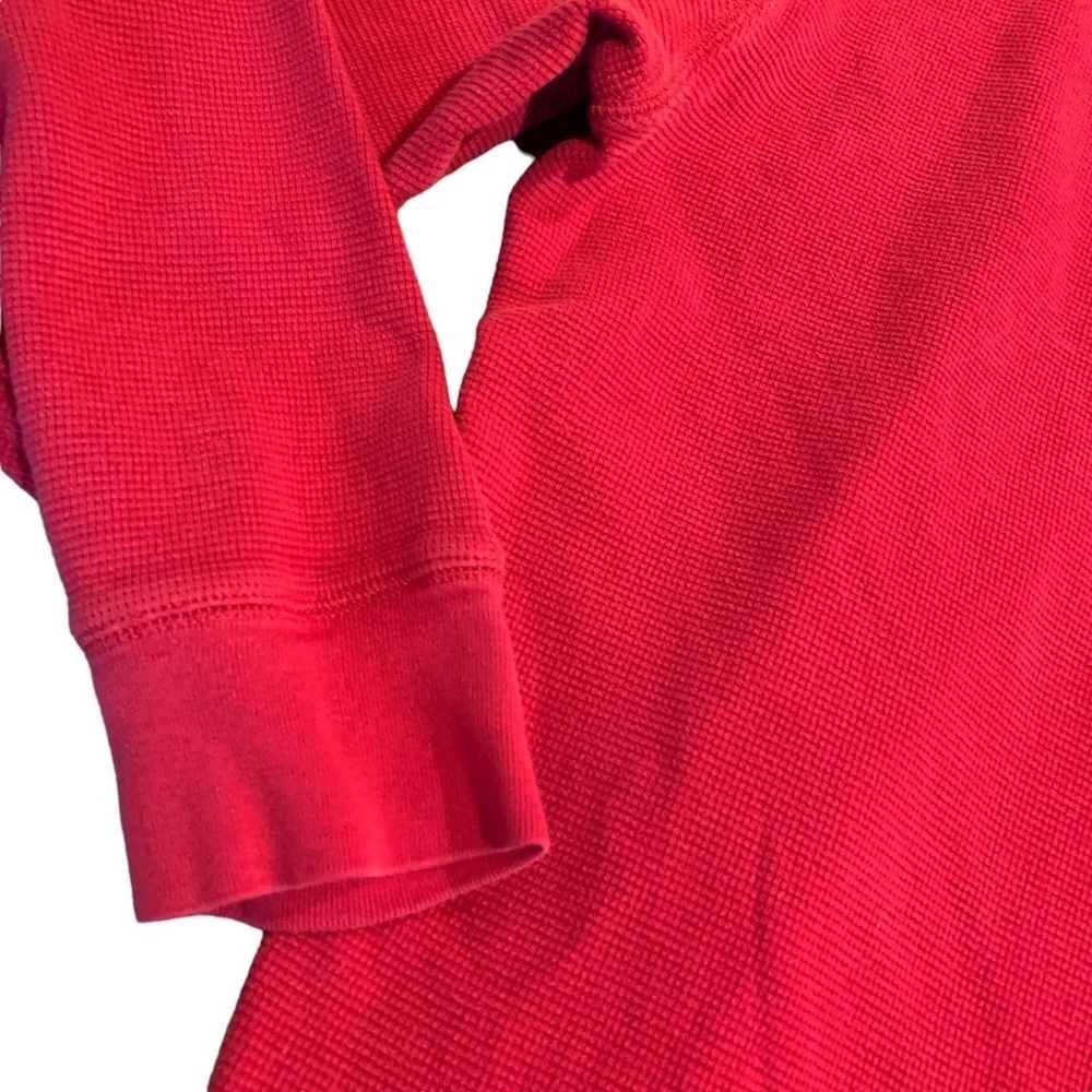 Polo Ralph Lauren Men’s Waffle Knit Red Thermal Long Sleeve Pajama Shirt XL - Picture 4 of 7